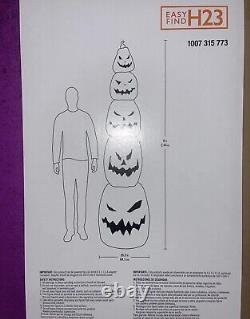 8 ft. Giant Sized LED Pumpkin Stack Home Depot Halloween 2023 FREE SHIPPING