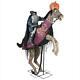 91 In. Animated Headless Horseman Prop Holding Jack O Lantern With Lighted, Sound