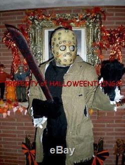 ANIMATED 6 FOOT 5 INCHES JASON FRIDAY the 13th HALLOWEEN PROP RARE