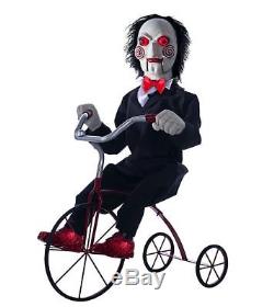 ANIMATED BILLY THE PUPPET FROM SAW ON TRICYCLE Halloween Prop IN STOCK