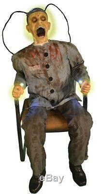 ANIMATED DEATH ROW ELECTROCUTED PRISONER Halloween Prop HAUNTED HOUSE