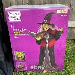 Animated 5.5ft Life-Size Spellcasting Witch with Spell Book SVI Halloween 2021
