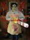 Animated 6 Foot Leatherface Texas Chainsaw Massacre Halloween Prop Rare (as-is)