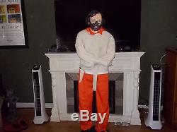 Animated 6' LIFE SIZE Hannibal Lecter Halloween Prop Horror Display Gemmy