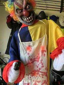 Animated Evil Clown Fitco Gemmy Spirit Halloween Prop Morbid Rare Htf Working