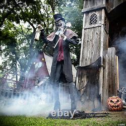 Animated Graveyard Host Prop Lifesize 8.5' Halloween Decoration Greeter