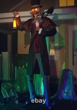 Animated Graveyard Host Prop Lifesize 8.5' Halloween Decoration Greeter