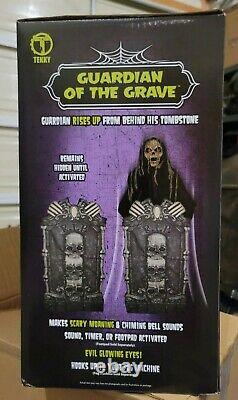 Animated Halloween Guardian of the Grave Prop Animatronic Reaper SEE VIDEO! RARE