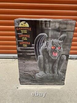 Animated Halloween LARGE GARGOYLE With Sounds and Red Flashing Lights In Box