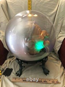 Animated Halloween Prop Talking Witch In Crystal Ball With Orginal Box