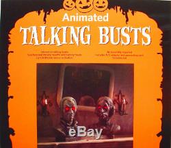 Animated Large INTERACTIVE TALKING BUSTS Halloween Prop HAUNTED HOUSE NEW IN BOX