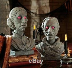 Animated Large INTERACTIVE TALKING BUSTS Halloween Prop HAUNTED HOUSE NEW IN BOX