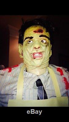 Animated Leatherface Prop Texas Chainsaw Lifesize Halloween