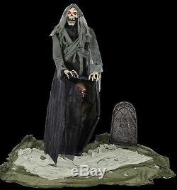 Animated Life Size GRAVEYARD REAPER COFFIN Talking Haunted House Horror-PROP SET