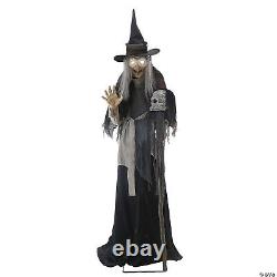 Animated Lunging Haggard Witch Spooky Halloween Prop with Creepy Motion