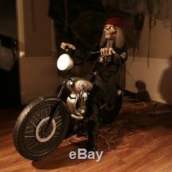 Animated Motorcycle Reaper Rider Halloween Prop Decoration