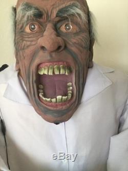 Animated Prop Lifesize Gemmy Halloween Mad Scientist Ultra Rare L@@K AT PICS