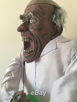 Animated Prop Lifesize Gemmy Halloween Mad Scientist Ultra Rare L@@K AT PICS