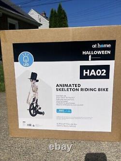 Animated Skeleton Riding Bike At Home Halloween Viral Led