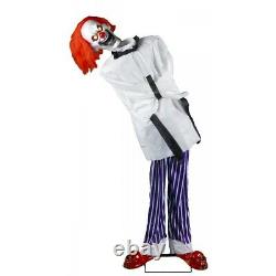 Animated Straight-Jacket Clown Prop Decoration Adult Halloween