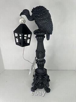 At Home-Gothic LED Halloween Vulture on Stand, 18 Vulture Lamp