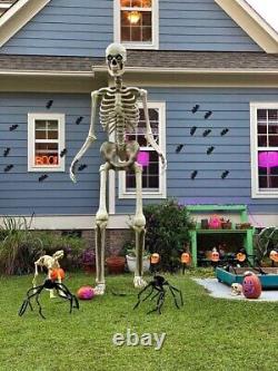 BRAND NEW Home Accents 12 ft Giant Sized Skeleton with LifeEyes Halloween Foot