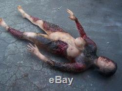 Bomb Wound Female Corpse Haunted House Halloween Horror Prop The Walking Dead