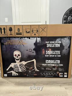 Brand New 9.2' Giant Ground Breaking Skeleton Led Eye Halloween Decoration