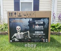 Brand New 9.2' Giant Ground Breaking Skeleton Led Eye Halloween Decoration