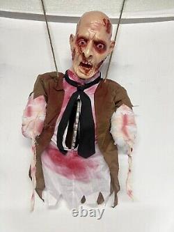Buzzsaw Hanging Corpse Prop Animatronic Spirit Halloween Morbid Enterprises Work