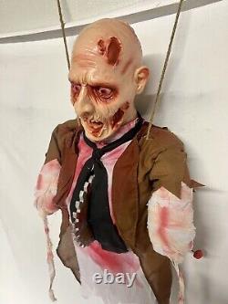 Buzzsaw Hanging Corpse Prop Animatronic Spirit Halloween Morbid Enterprises Work