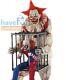Cagey The Clown Prop With Caged Clown Animated Prop Evil Animatronic Halloween