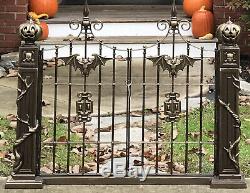Cast Iron Metal Halloween Cemetary Graveyard Gate Decoration Prop 46 W, Heavy