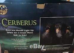 Cerberus 3 Headed Dog Animatronic Halloween Prop Motion Activated Unused, Rare