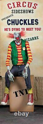 Chuckles The Zombie Clown Animated Halloween Prop Statue Decoration Party Events