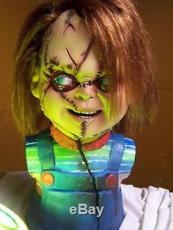 Chucky Life Size Doll prop display mask bust 11 bride of seed FULLY PAINTED