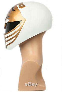 Cosplay Costume Prop White Power Rangers Helmet Mask Replica Halloween Xcoser