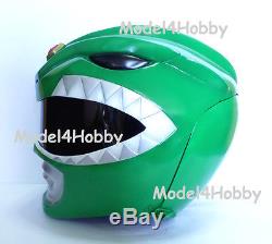 Cosplay Mighty Morphin Power Rangers GREEN Life-size Helmet Hero Halloween Props
