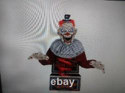 Creepy Jack in the Box Animated Clown Halloween Prop