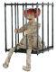 Creepy Screaming Animated Caged Kid Walk Around Halloween Costume Prop Accessory