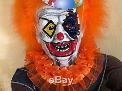 Creepy clown doll. Halloween haunted house prop 32 inches ooak doll