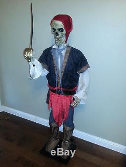 Dead Eyed Drake Lifesize Animated Gemmy Skeleton Pirate Halloween Prop