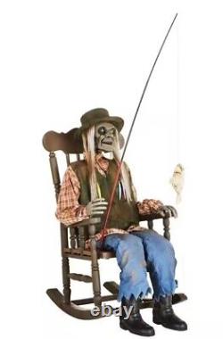 Dead Water Swamp Fisherman Home Depot 6.5 ft. Animated LED Rocking Chair