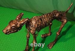 Decayed Corpse Skeleton Zombie Dog with Motion Activated Sound and Red LED Eyes