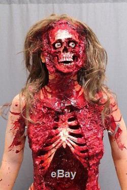 Deluxe Bloody Skeletal Female Corpse Haunted House Halloween Horror Prop