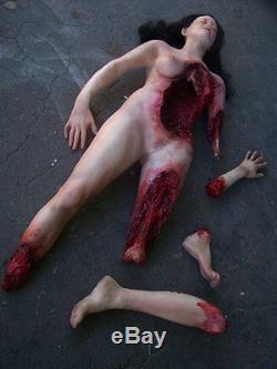 Deluxe Dismembered Bloody Female Corpse Haunted House Halloween Horror Prop