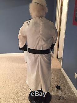 Dr Shivers Gemmy Mad Scientist Life Size Talking Halloween Prop Sold AS IS