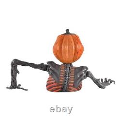 Embers Pumpkin Skeleton Black Light Reactive Ground Breaker 4' Halloween IN HAND