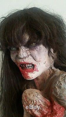 Evil Annie Life Size Standing Zombie Prop 4'6 Halloween, The Walking Dead