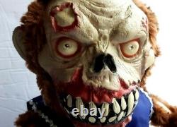Evil Creepy Scary Halloween Accordion Monkey chimes Motion Activated Horror Show